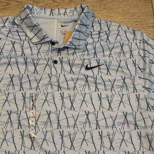 Nike Dri-Fit Golf Polo Mens XL Pine Needle All Over Print Pattern FQ1134-464 NWT